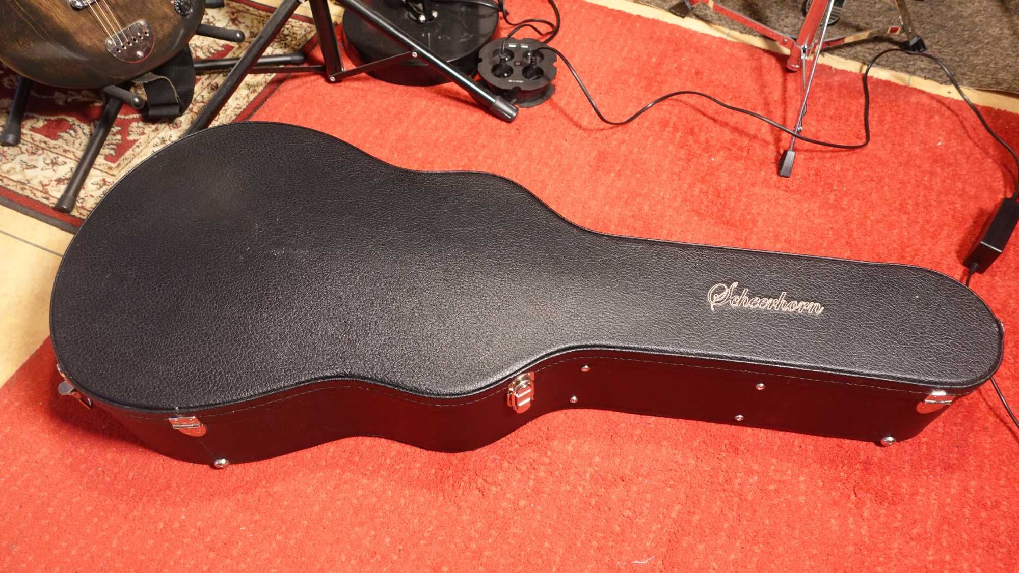Gitara DOBRO Scheerhorn L-Body Flame Maple Squareneck Resophonic