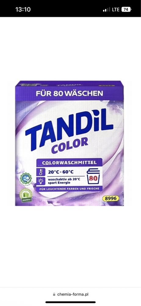 Tandil kolor proszek do prania z Niemiec