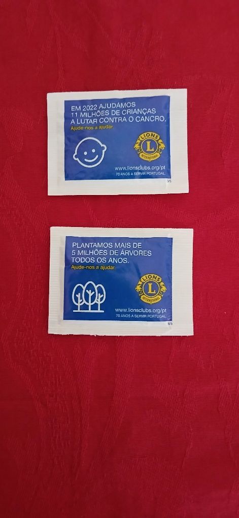 Pacotes de açúcar Lionsclubs