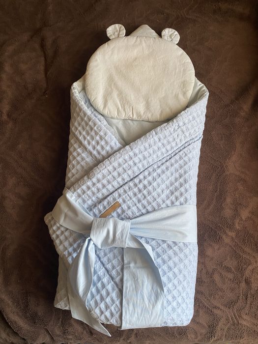 Конверт на випіску для хлопчика. Ковдра та подушка для немовля