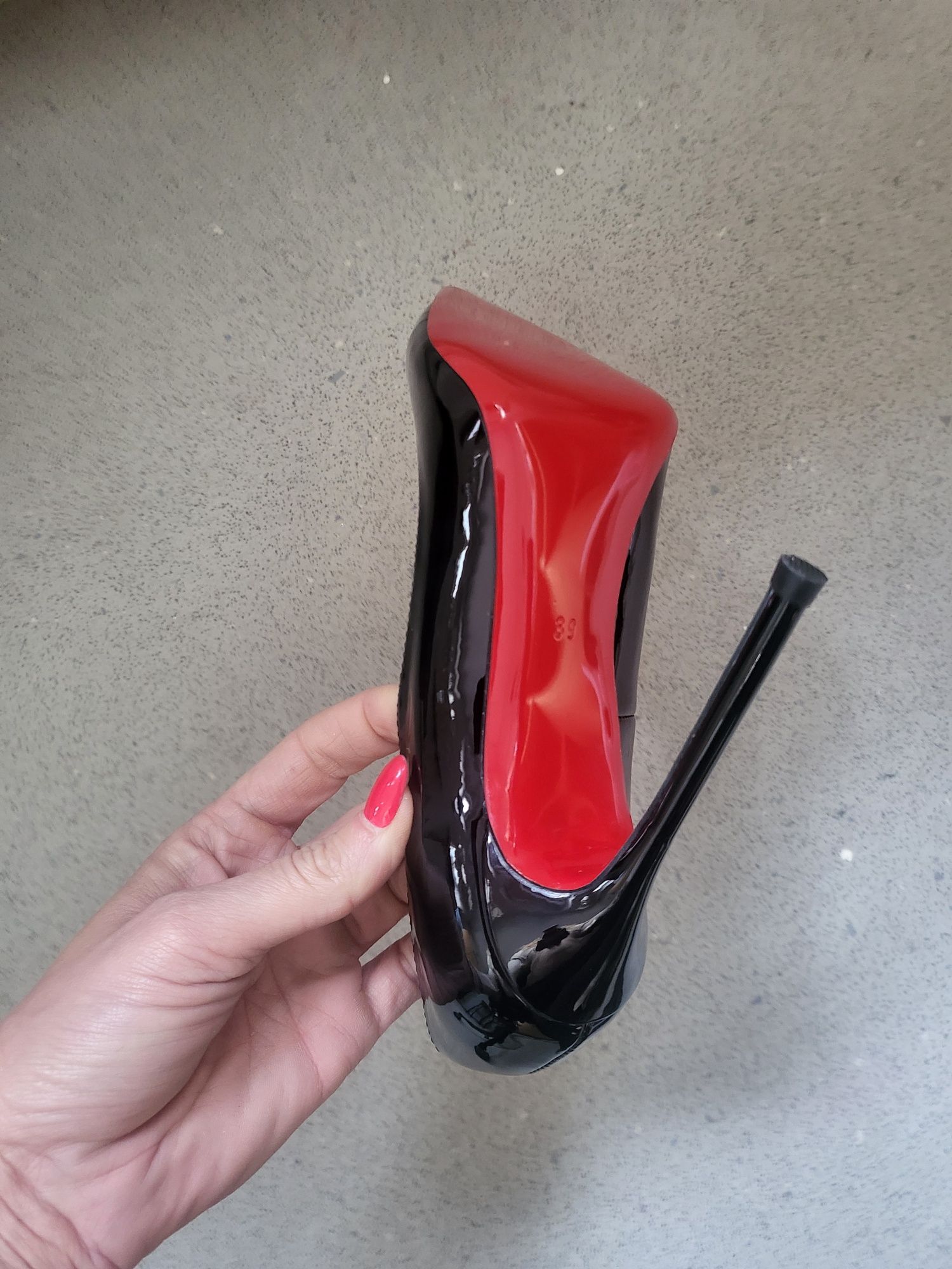 Szpilki 12 cm czerwone spody 38/39 a'la Louboutin