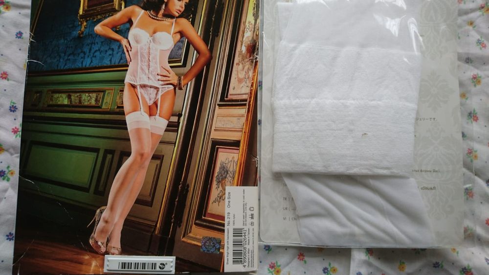 Pończochy białe wsele ślub NOWE Baci Lingerie