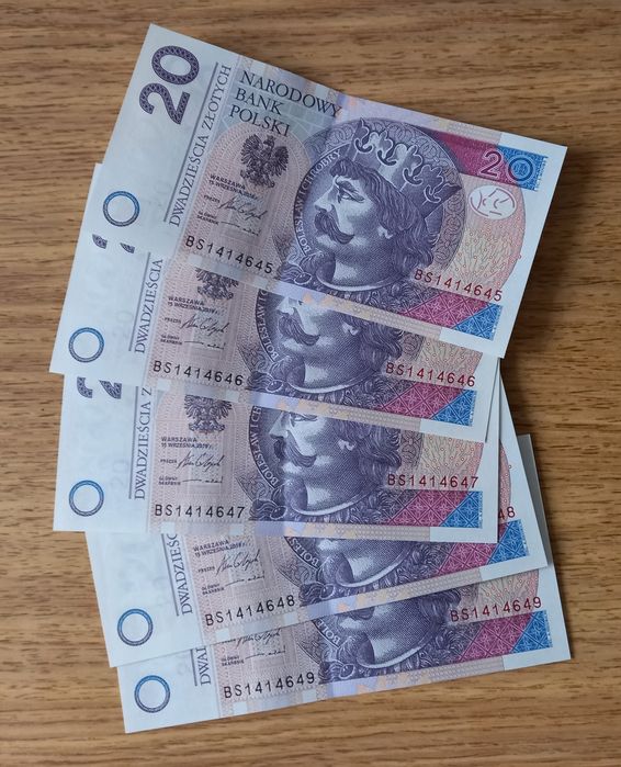 Kolekcja 5 kolejnych numerów menniczych
