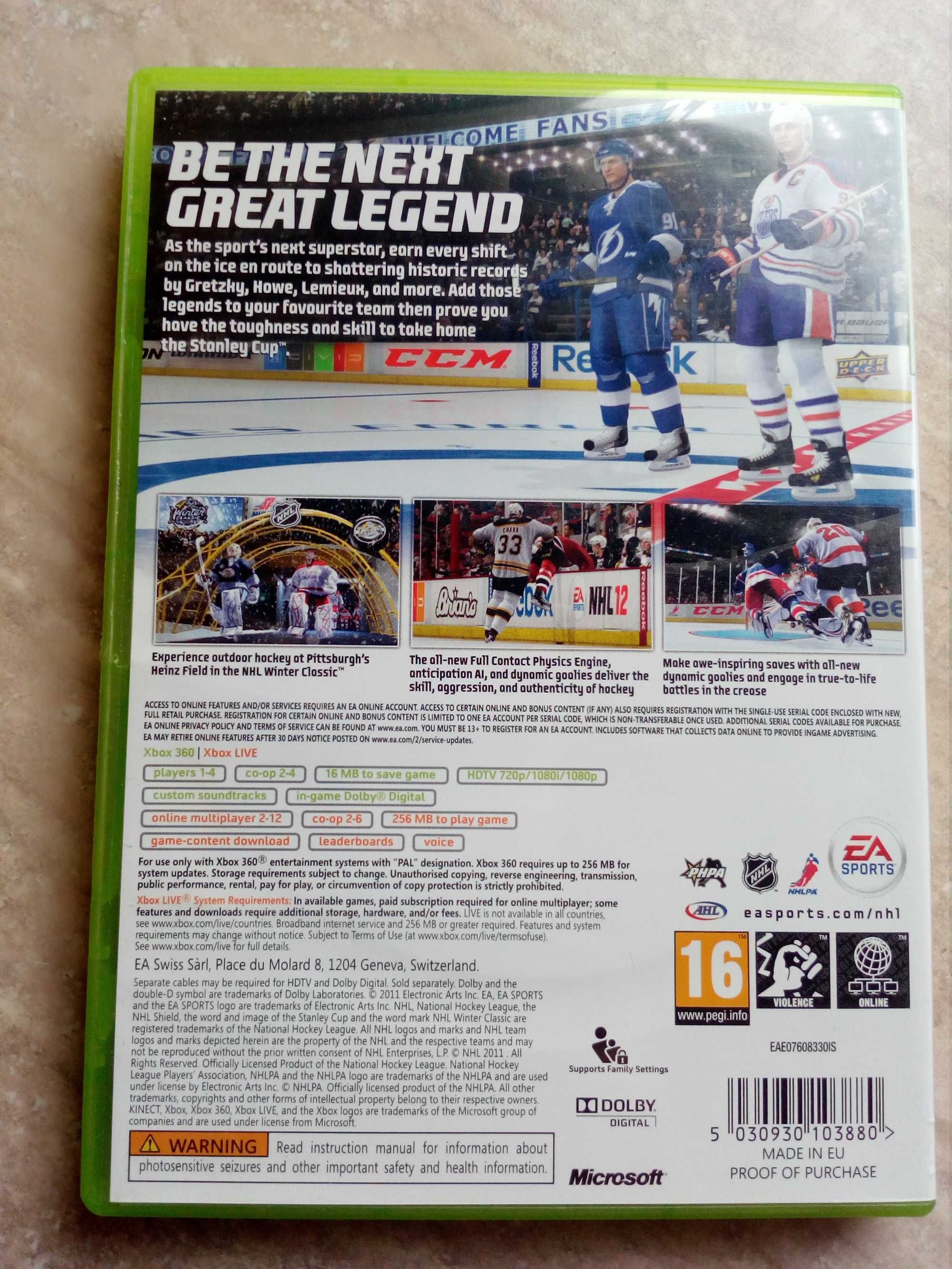 NHL 12 XBOX 360 hokej