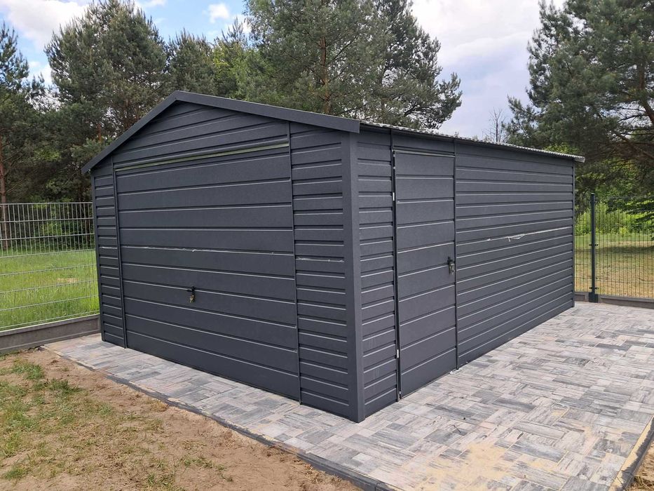 Garaż blaszany 4x6 WZMOCNIONY PROFILAMI. Producent. CAŁA Polska