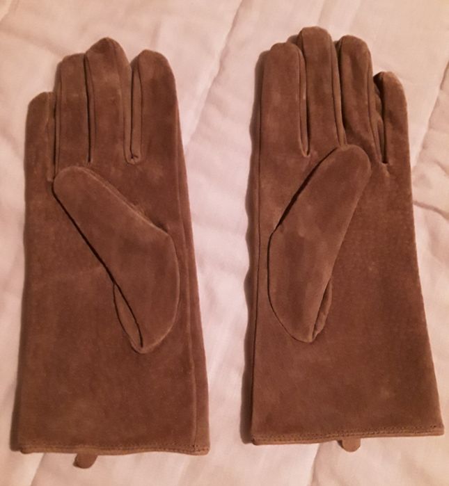 Par de luvas Senhora tipo camurça, tamanho 7,5