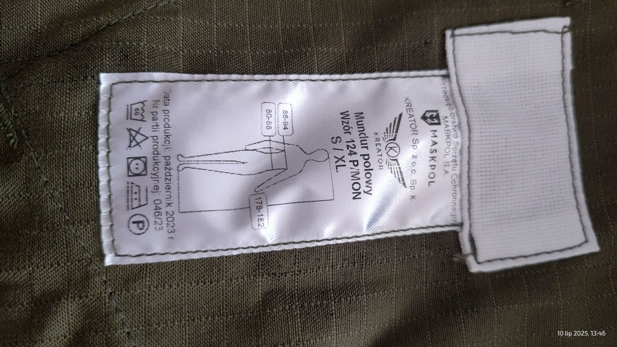 Militaria mundur polowy wzór 124p mon komplet