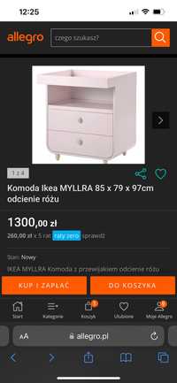 Komoda różowa  Ikea