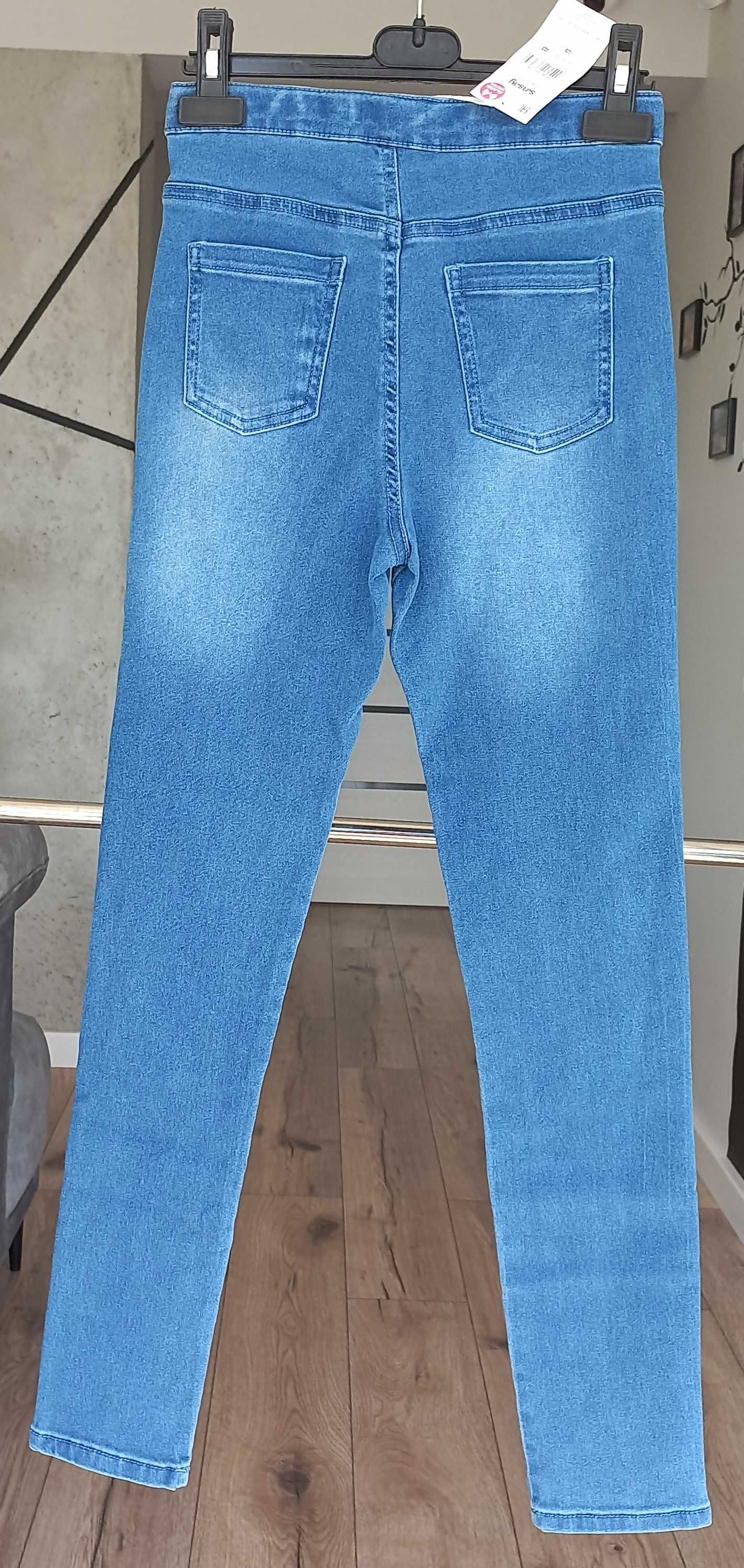 NOWE spodnie jeansowe jeansy dżinsy rurki Sinsay 158