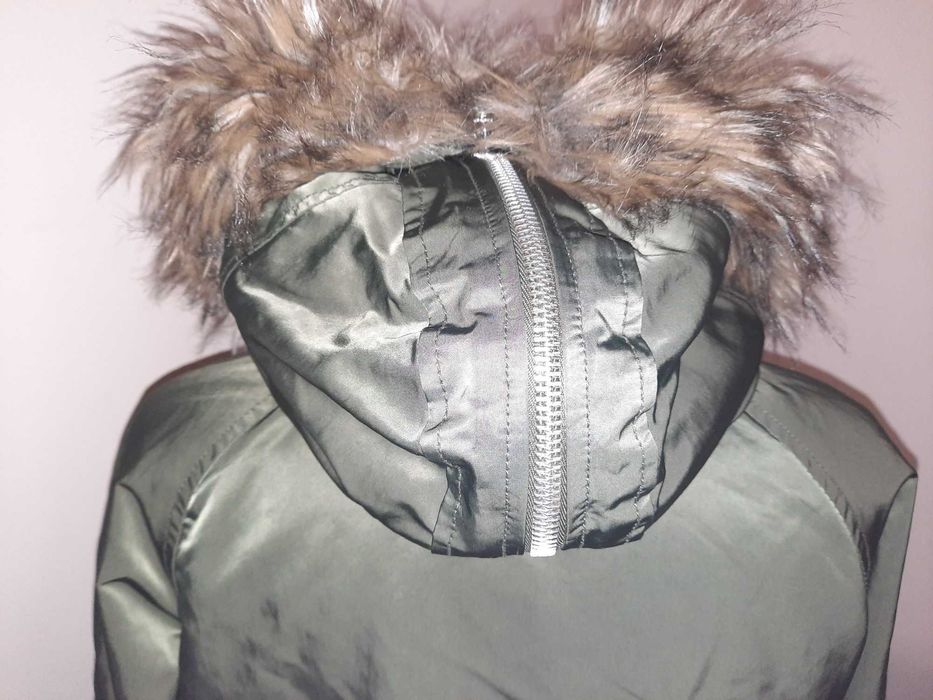 Parka GAP dłuższa zielona przejściowa kurtka