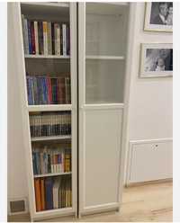 Ikea BILLY / OXBERG Biblioteczka regał na książki biały szklany