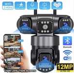 Kamera WiFi 12MP 6K trzy obiektywy kamera IP PTZ Noktowizor