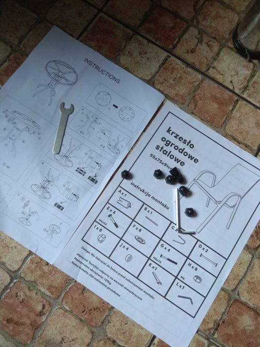 Комплект садових меблів, стіл+2 крісла, набор мебели для сада, балкона