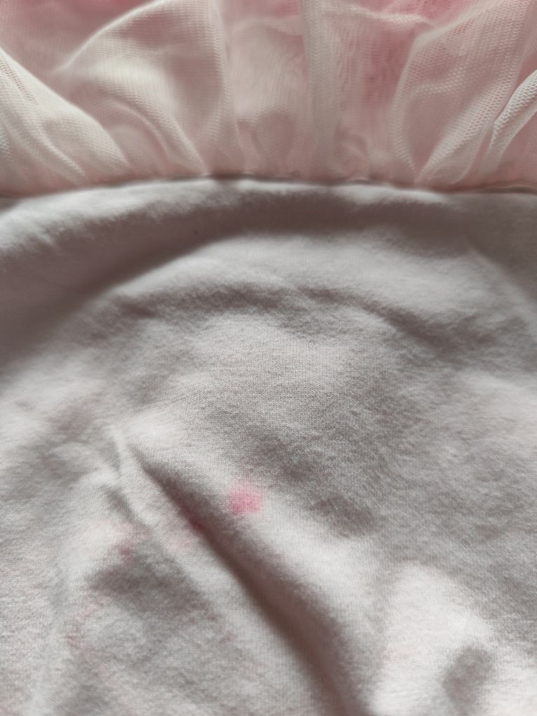 Bawełniane sukienko body z krótkim rękawem rozm 12 M. Little Me.