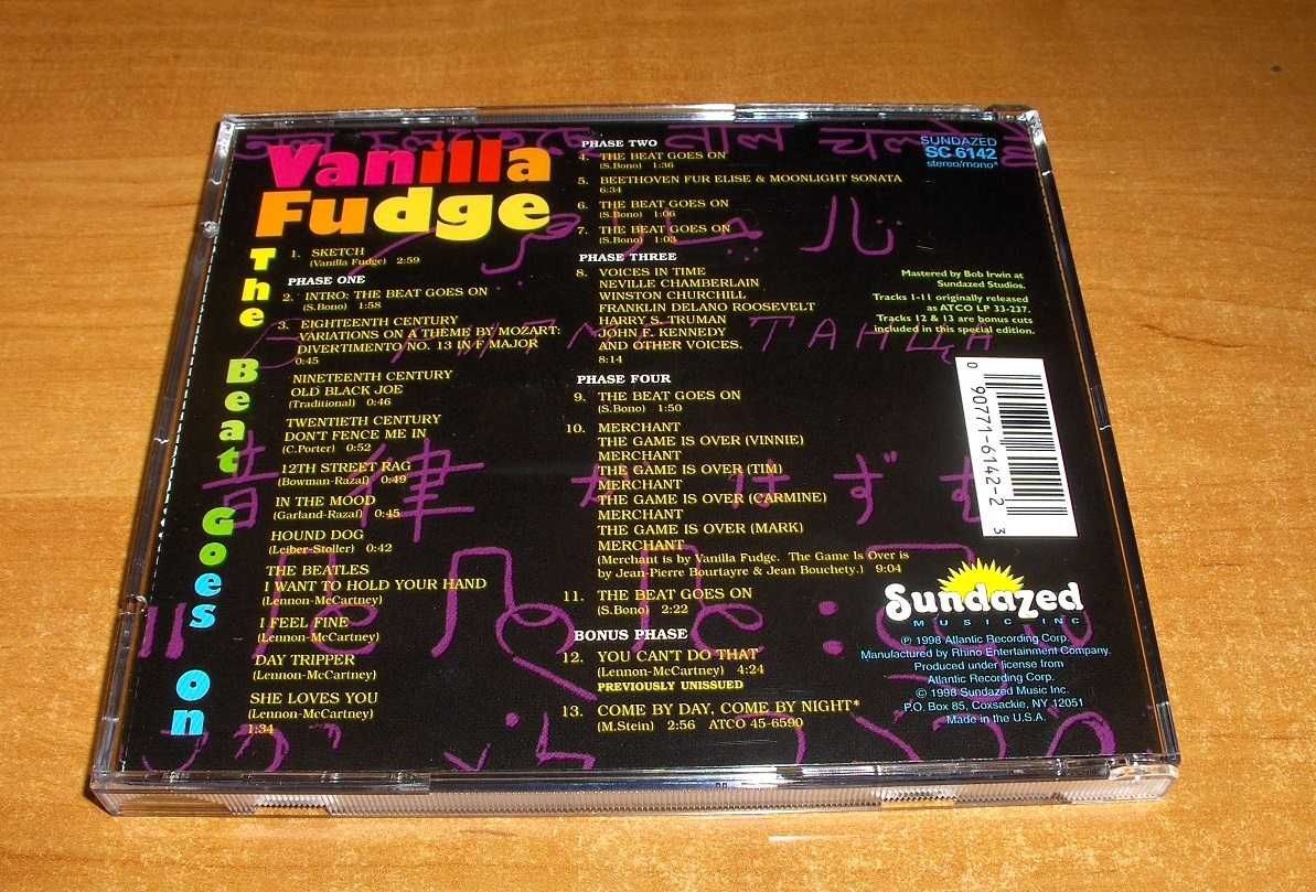 VANILLA FUDGE - The Beat Goes On, wydanie amerykańskie