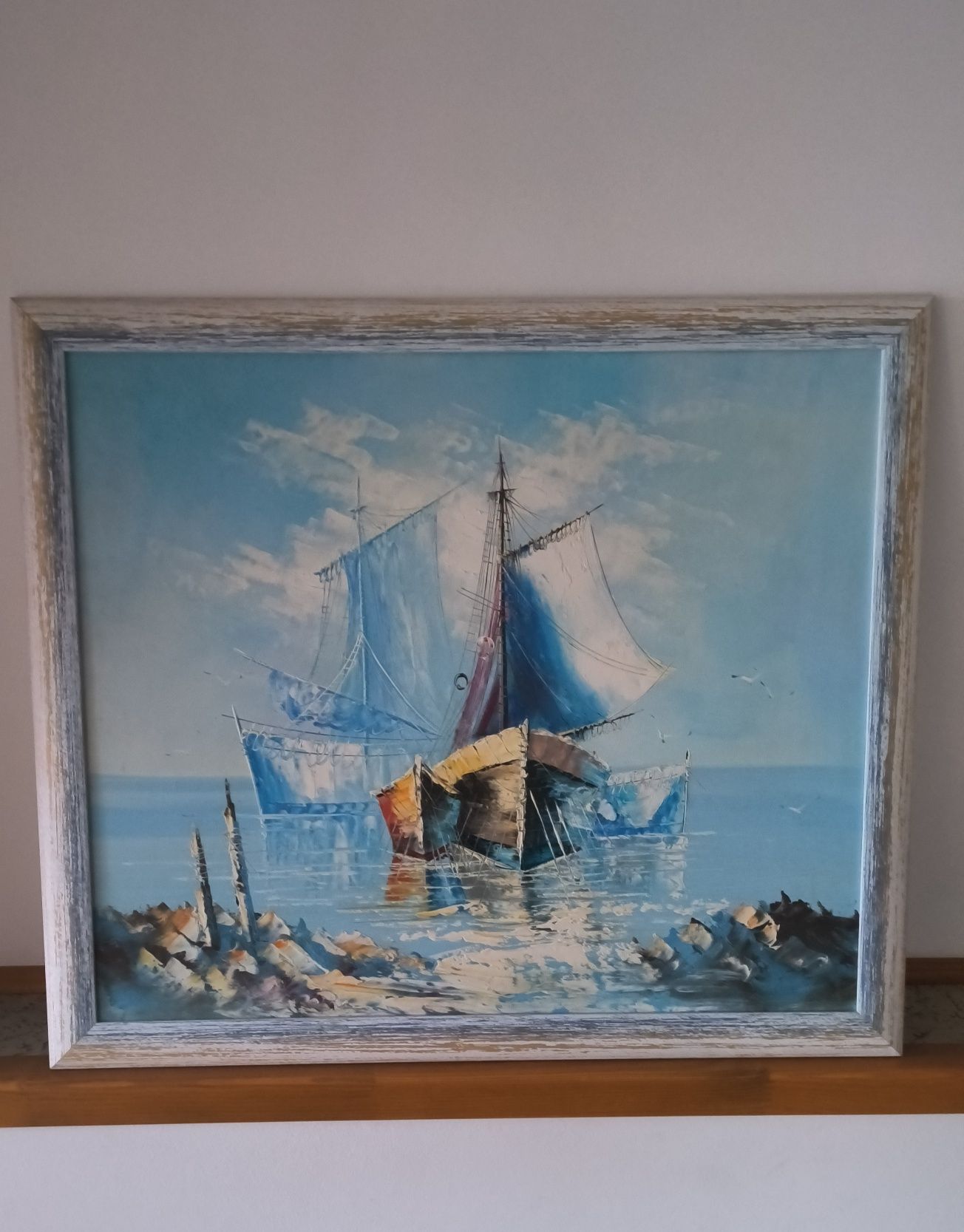 Картина "Корабли в море" ( 60*60 см)
