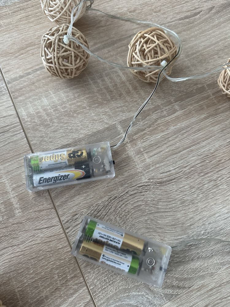 Cottonball lampki kulki bezowe na meble oswietlenie