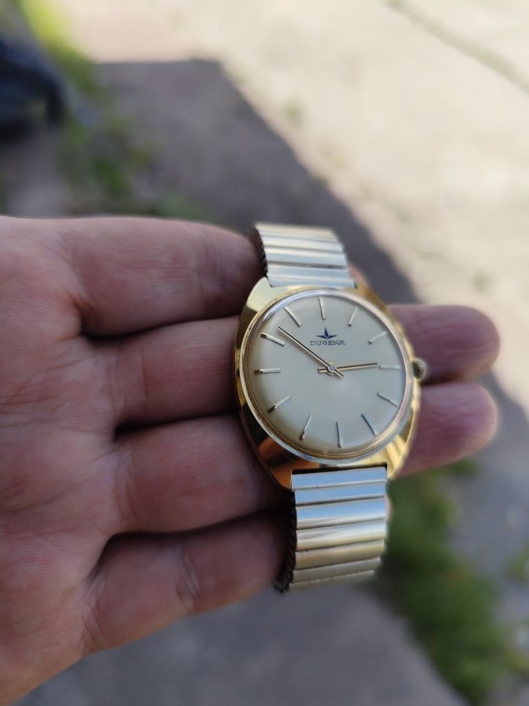 Zegarek mechaniczny dugena vintage retro prl