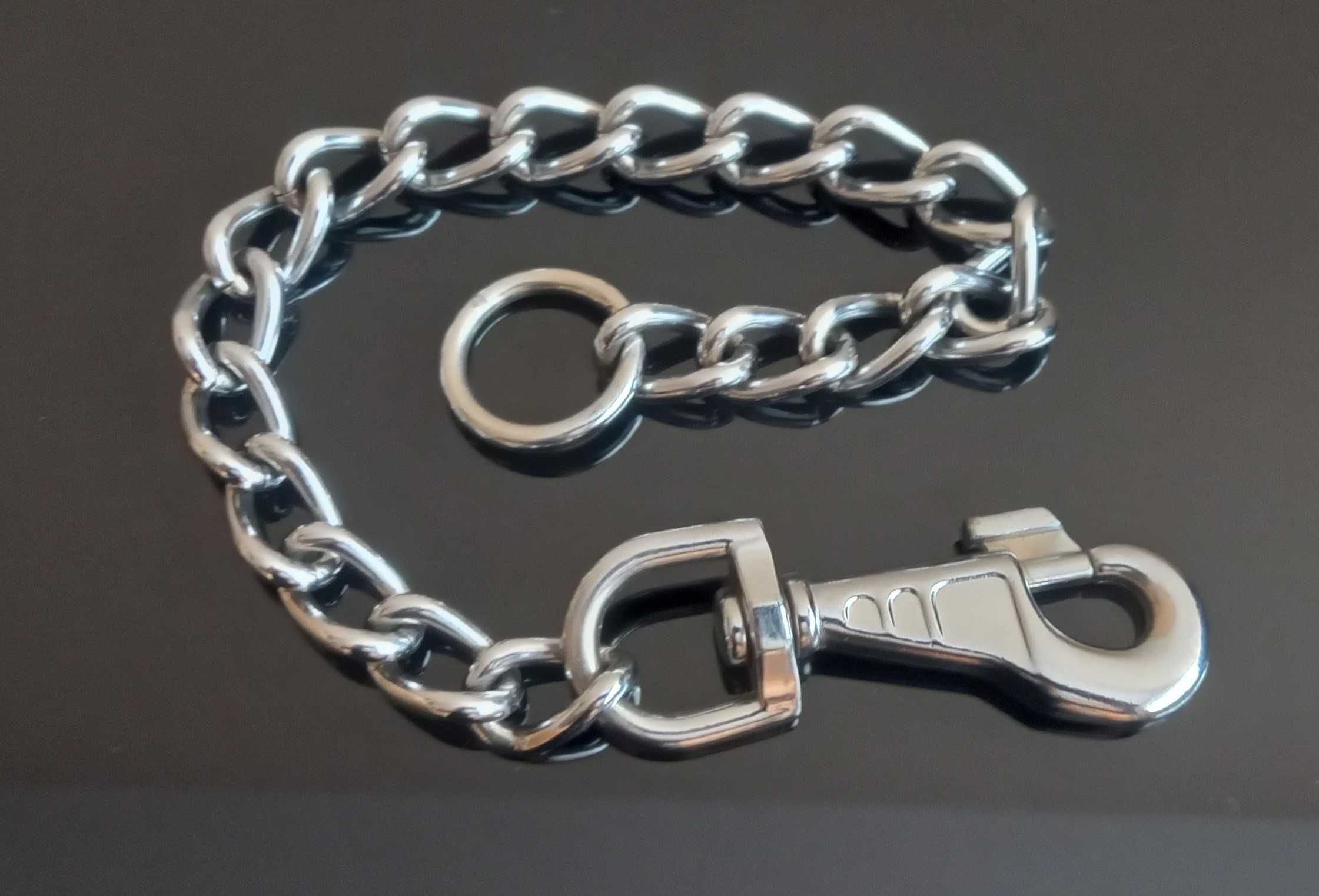 łańcuszek łańcuch z karabińczykiem do kluczy portfela metal rock
