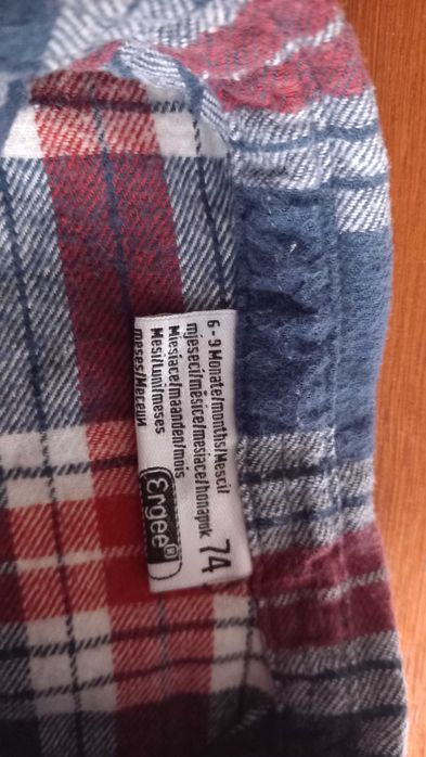 Koszula w kratę niemowlęce