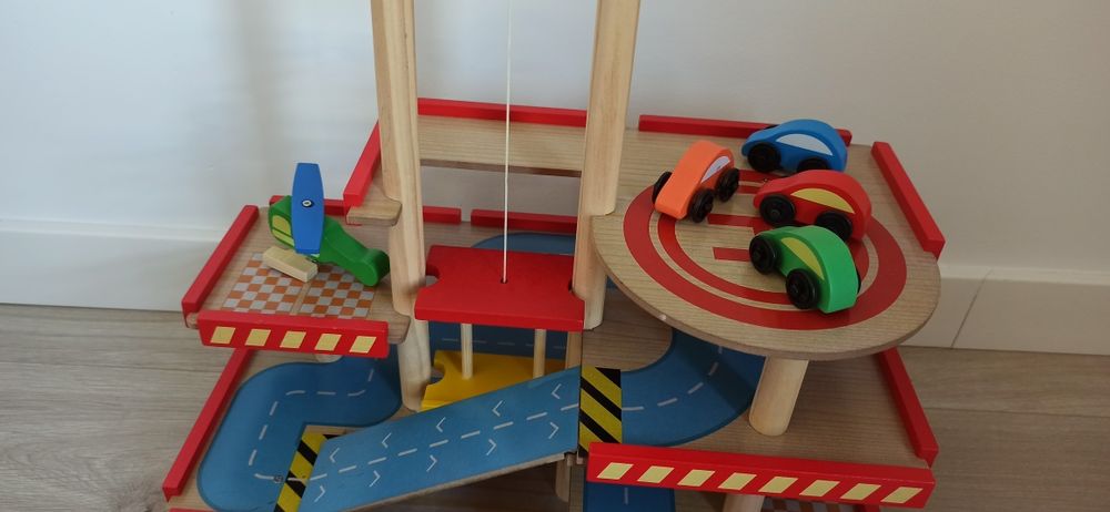 Garaż parking drewniany dla dzieci