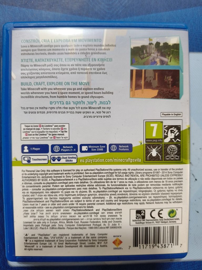 Jogo PSvita Minecraft