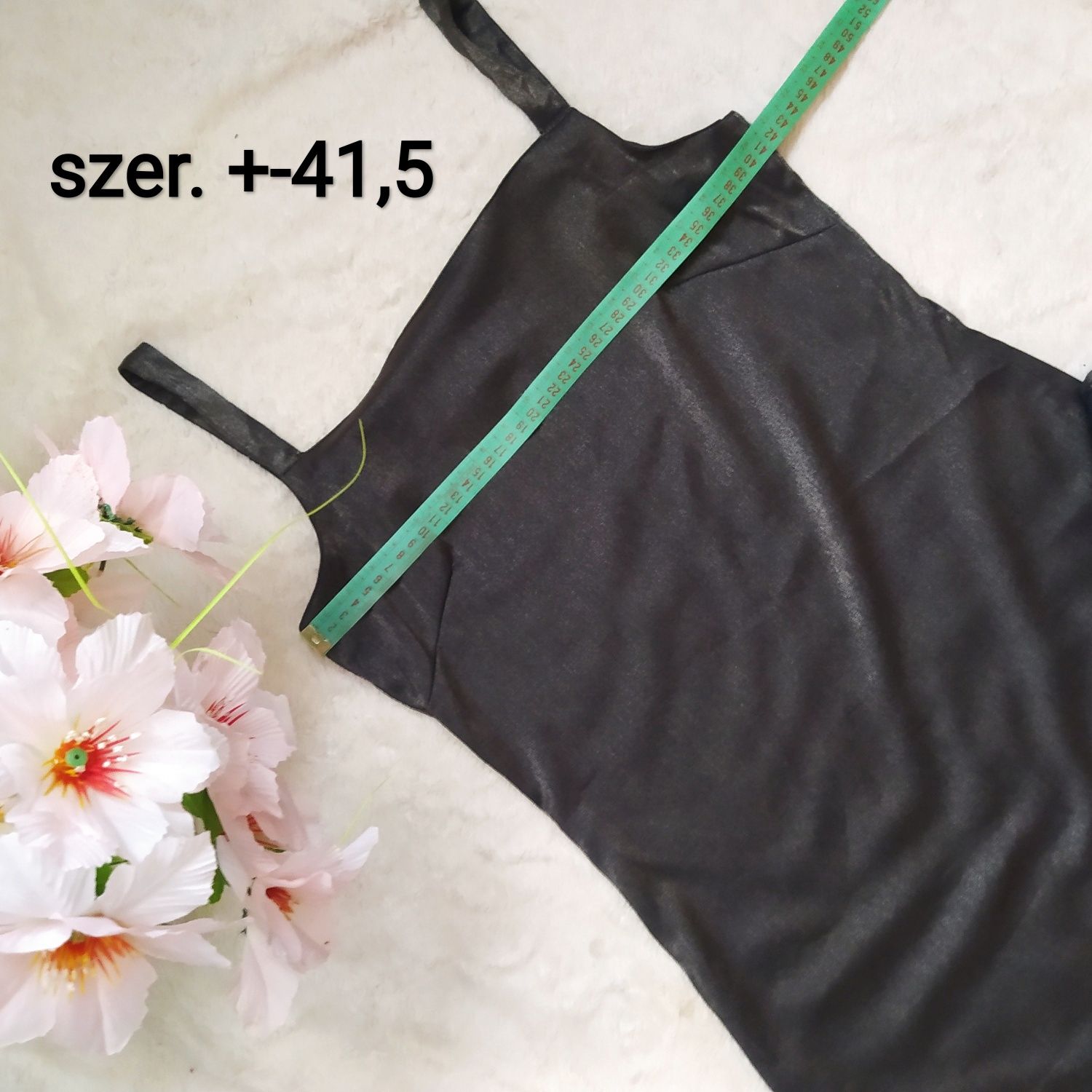 Wieczorowa sukienka 40 L wiskoza elegancka sexy z wycięciem rozporkiem