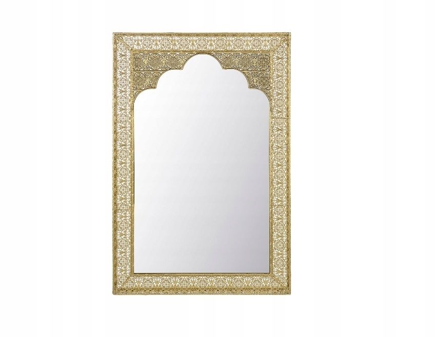 Lustro Beliani ścienne prostokąt rama metal 60 x 90cm