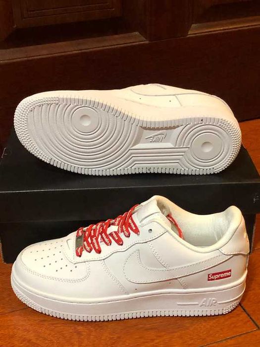 Buty meskie Trampk Nike Air Force 1 Low Supreme White R.43