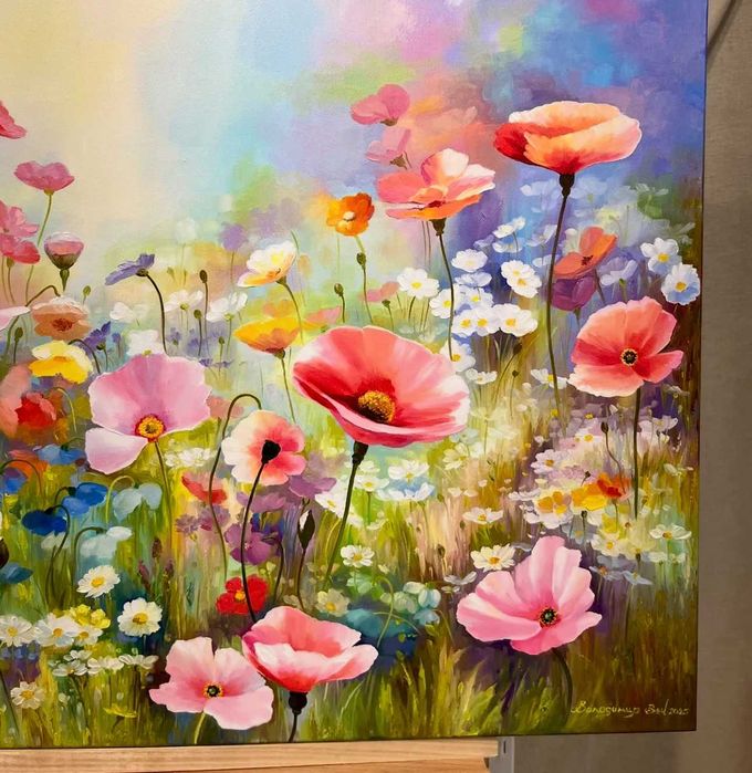 Картина Квіти Рослини | Олія на Полотні | 60х80 см | Живопис