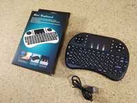 Беспроводная клавиатура с тачпадом для телевизора I8 черная