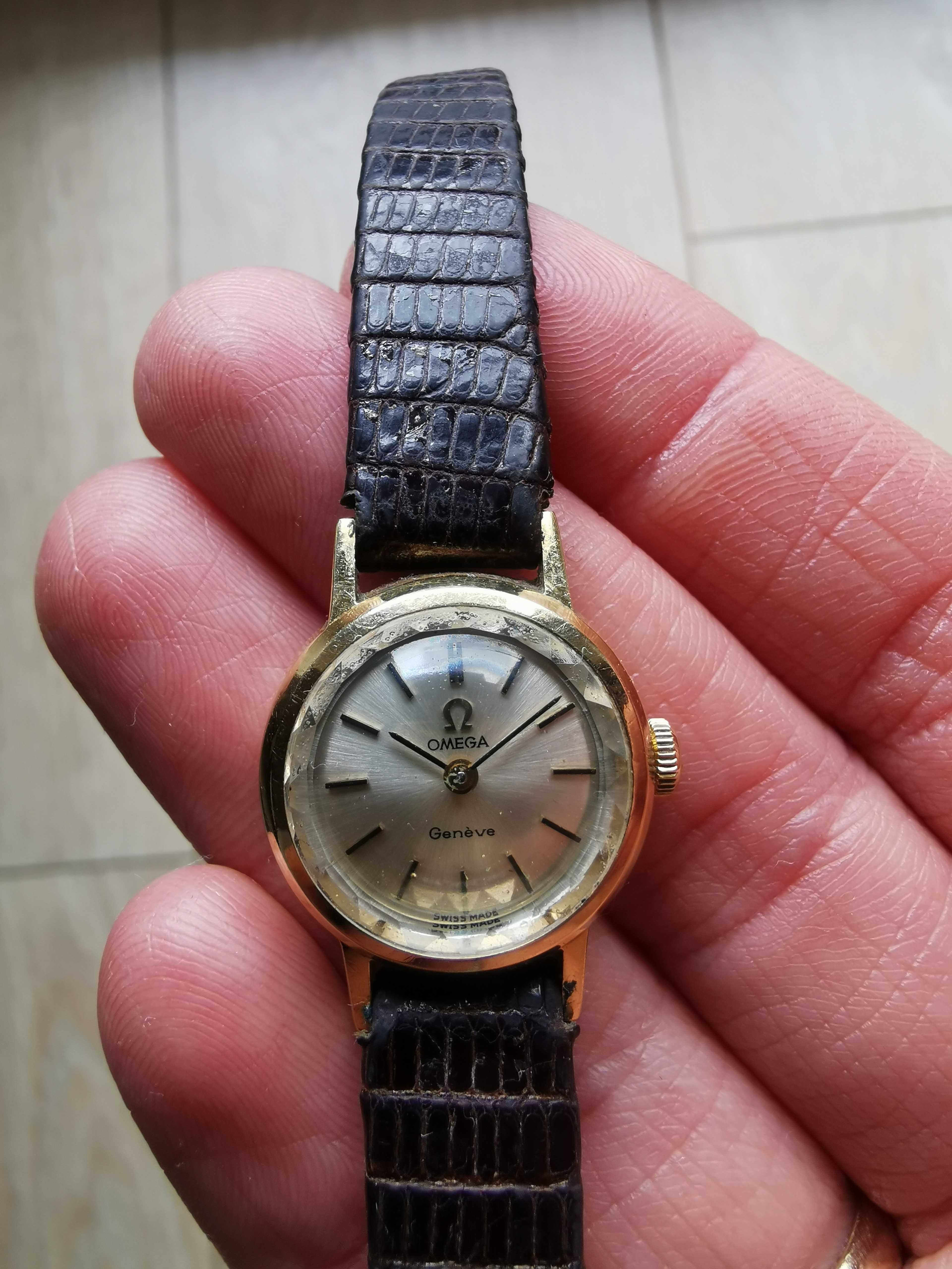 Złoty zegarek damski Omega Geneve