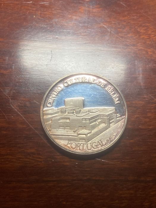 Medalha Presidência da Europa 1992 Prata de Lei Contrastada 925