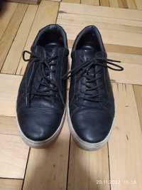Skórzane buty Vagabond 43r czarne półbuty trampki skóra naturalna