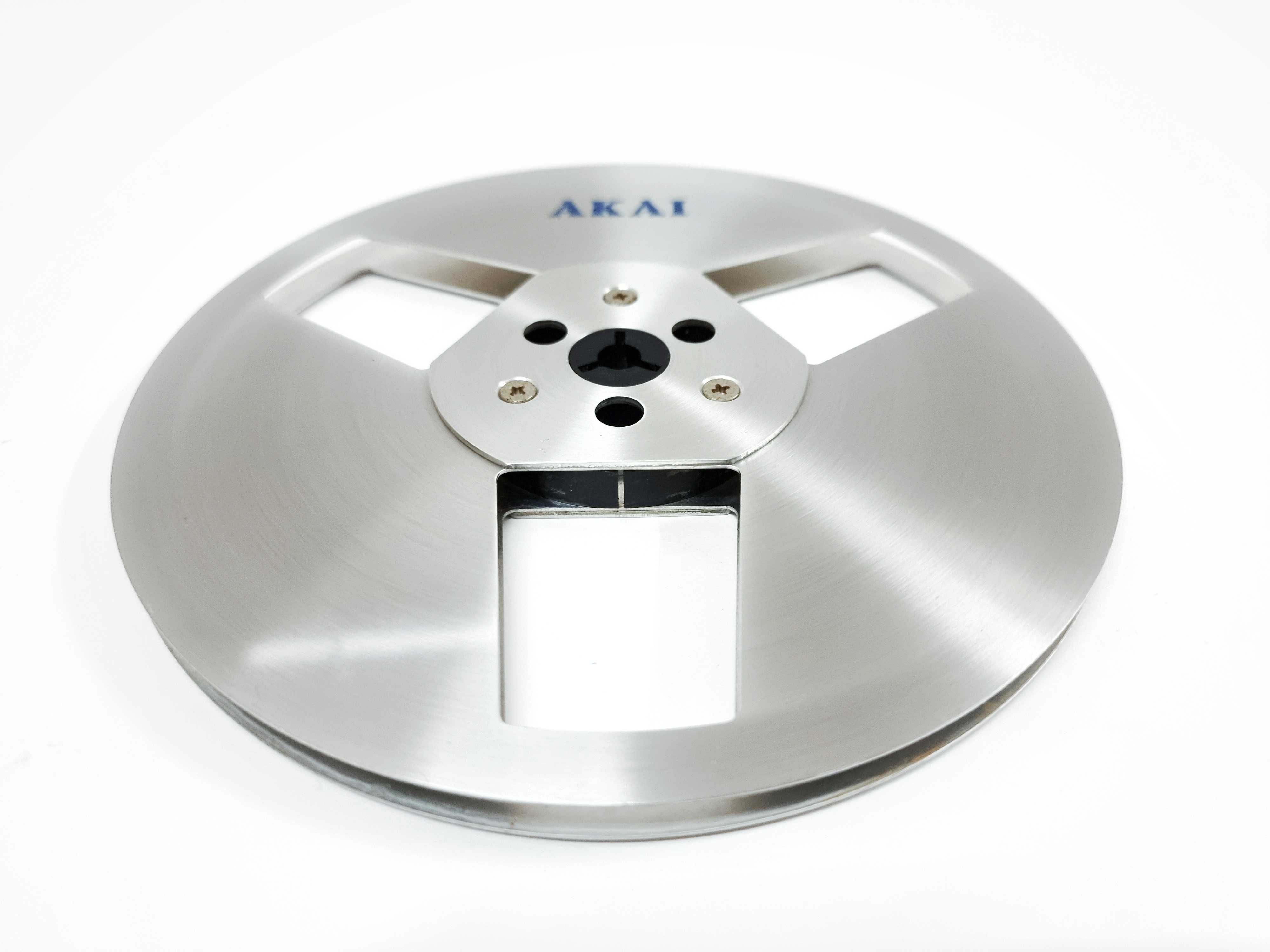 R-7M Akai 7" Empty Metallic Reel no estojo original