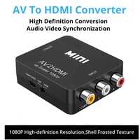 Переходник конвертер AV (RCA,тюльпан) в HDMI