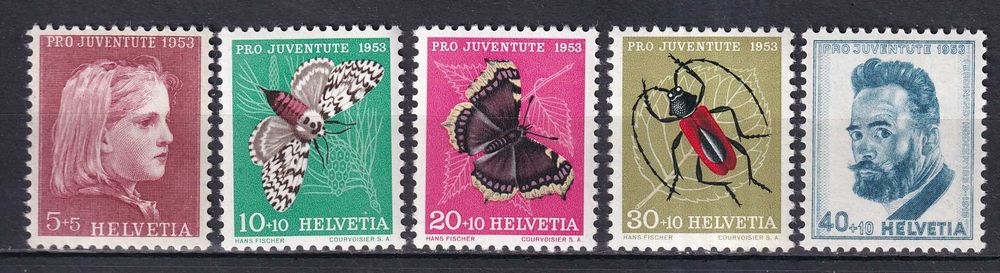 Szwajcaria 1953 ** Mi.588-592 cena 10,90 zł kat.11,50€