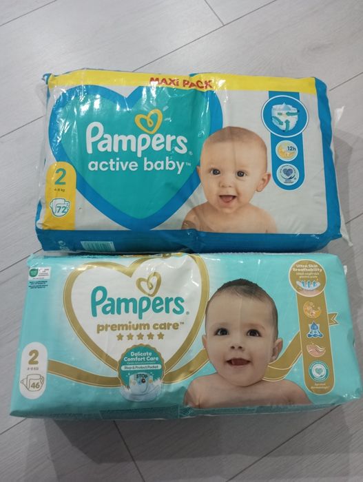 Pampersy Pampers 2 - 118 szt + gratis pampers 1