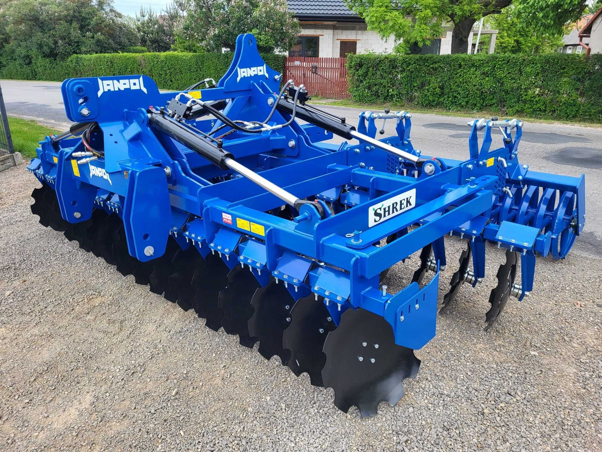 brona talerzowa hydrauliczna JANPOL SHREK 4m 560 talerz daszek 600
