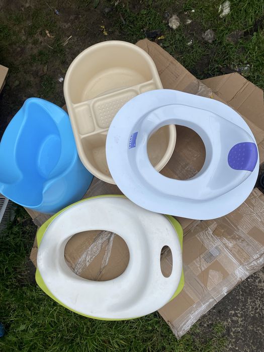 Zestaw dla niemowlaka 2 nakladki 1 nocnik wanienka miska do podmywania