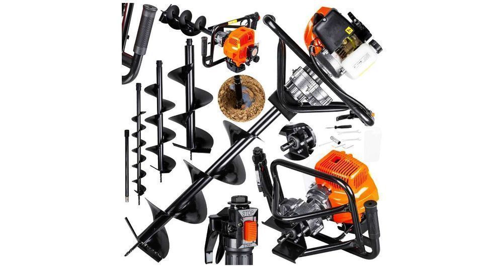 Świder Spalinowy 6.7KM WIERTNICA GLEBOWA + 3 Wiertła + Przedłużka NOWY