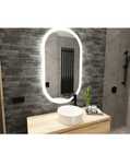 Lustro owalne 110x60 piaskowane LED
