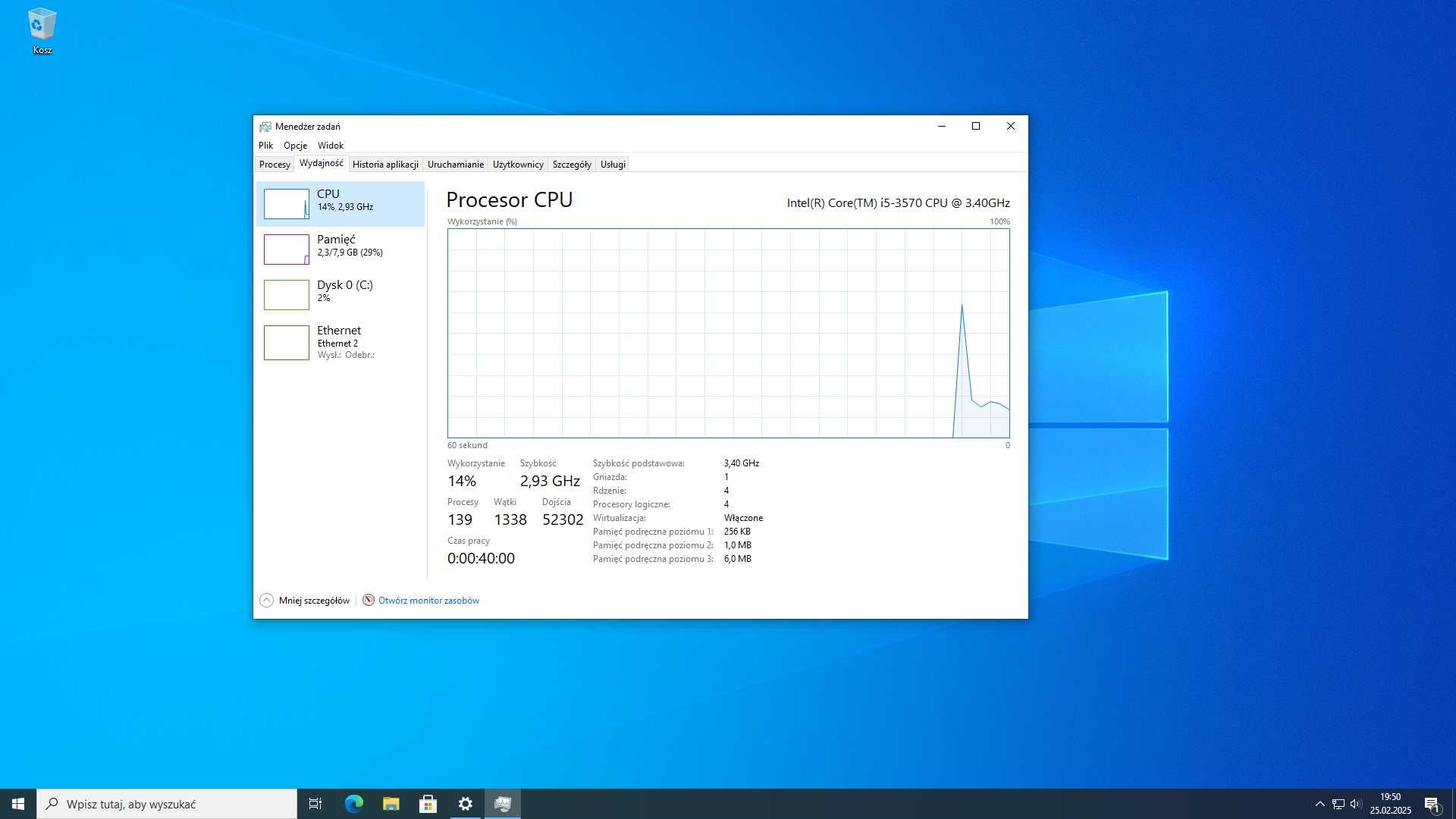Dell optiplex 7010 i5-3570 3,4 GHz, RAM 8 GB, SSD 500 GB, Windows 10