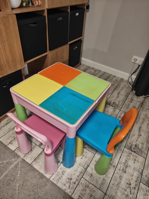 Stoliczek i dwa krzesła stolik dla dzieci Tega Baby Super Kids gratisy