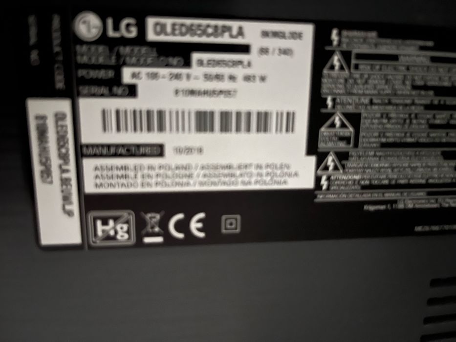 Vendo TV OLED LG 65"