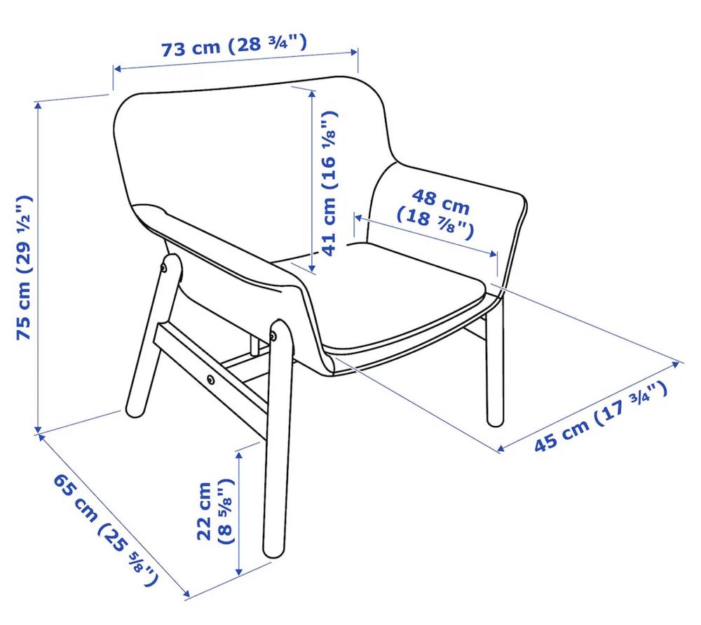 Ikea Fotel Vedbo Strandmon krzesło sofa