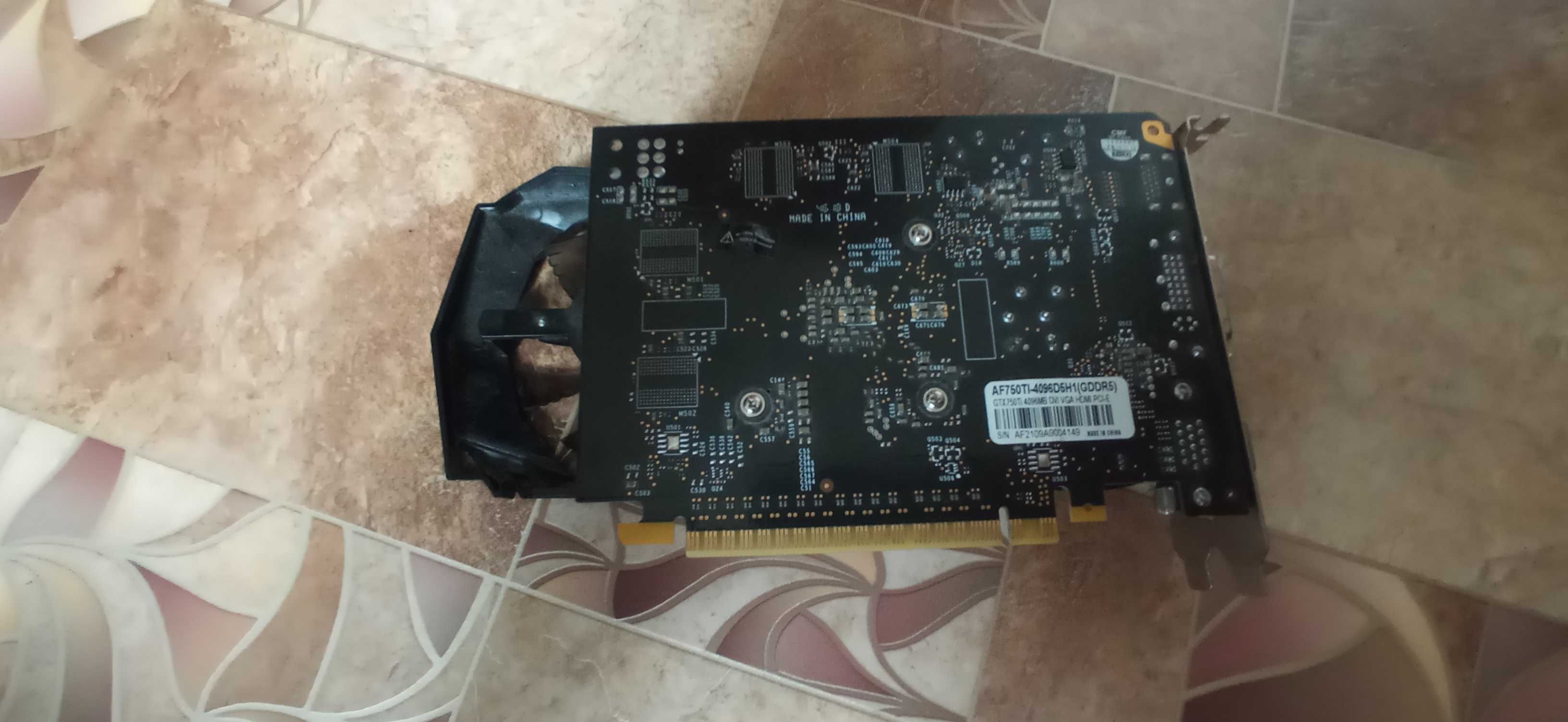 Відеокарта AFOX GTX 750 Ti 4GB GDDR5 (2 вентилятори, пломба)