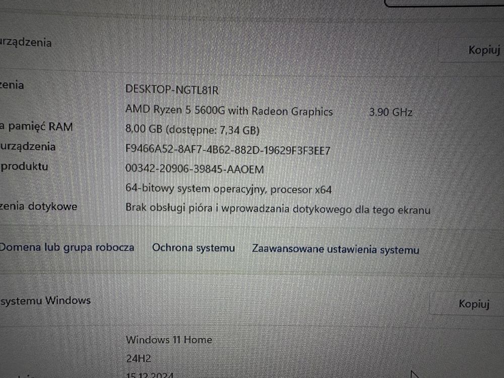 Zadbany Komputer HP Victus Ryzen5 500GB 8GB GTX1650