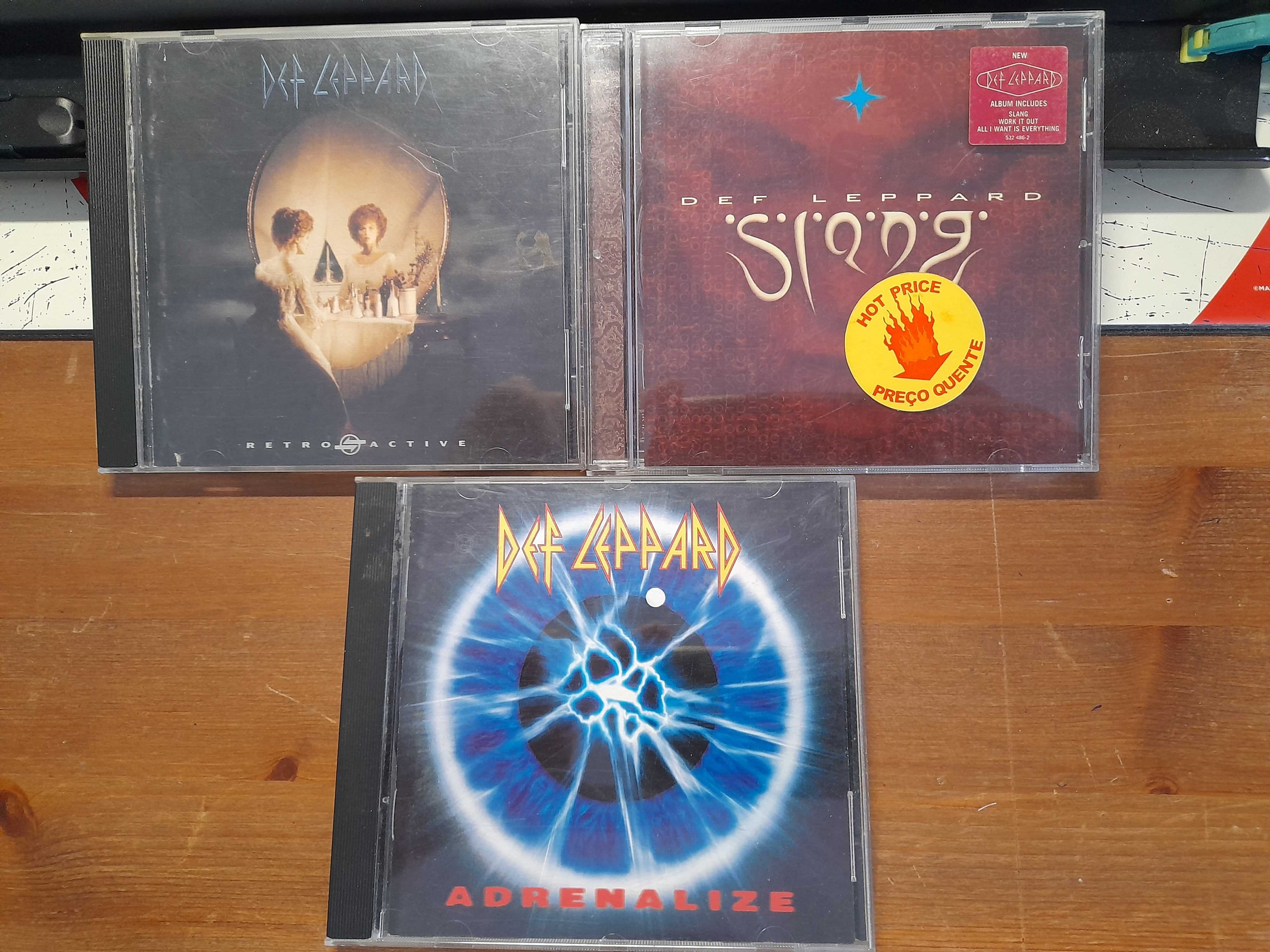Pack de 3 Cds - Def Leppard (rock) em bom estado gravações originais.