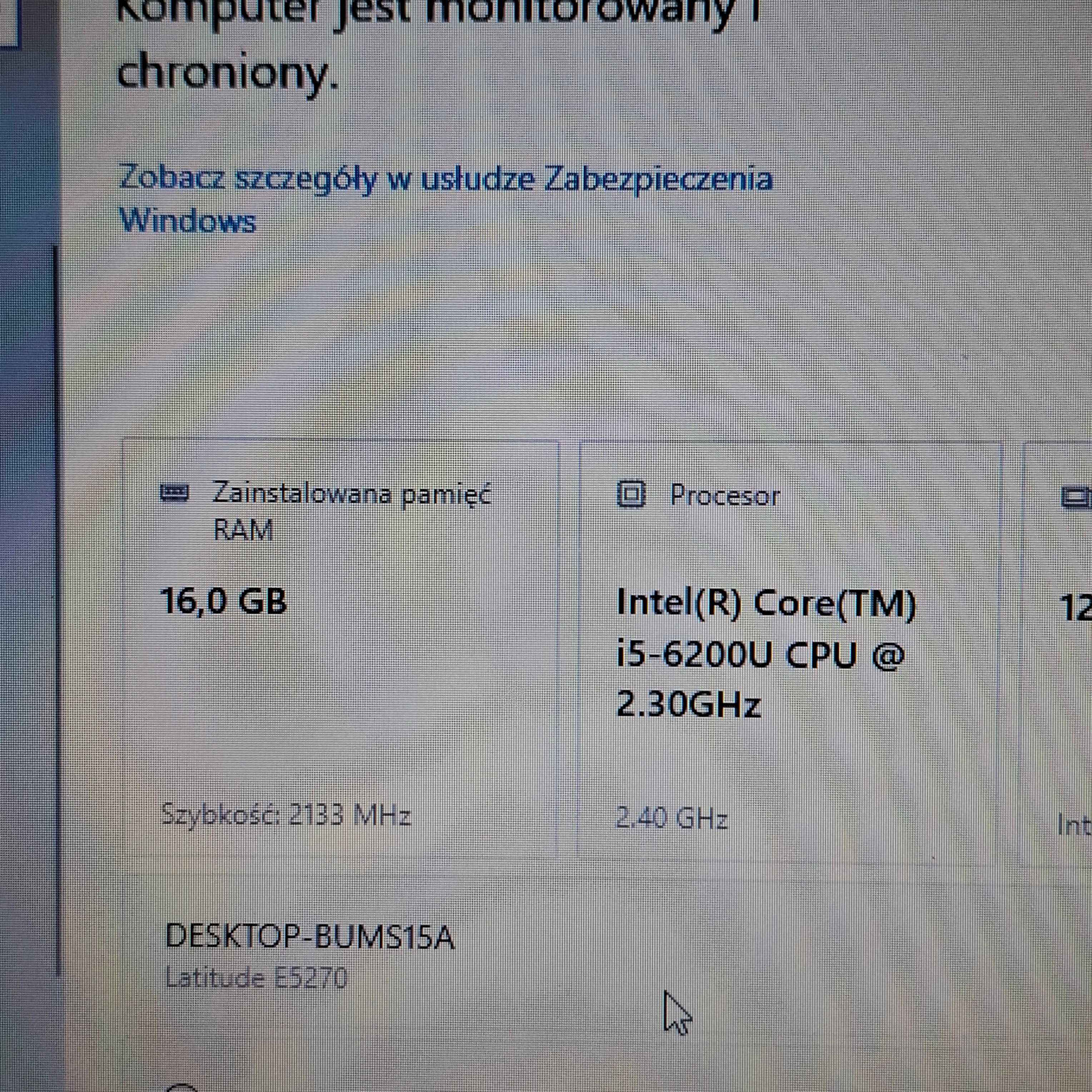 Laptop Dell Latitude E5270 16 Ram dobra bateria